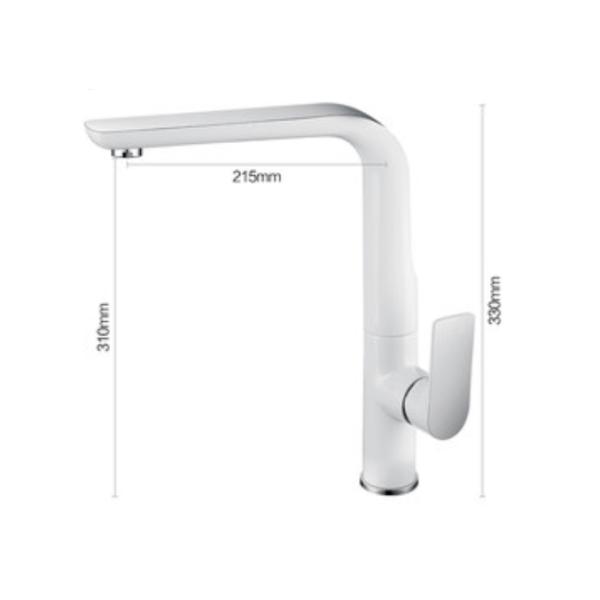 White Copper Rotate Cold Hot Electroplate Pull Out Sink Faucet