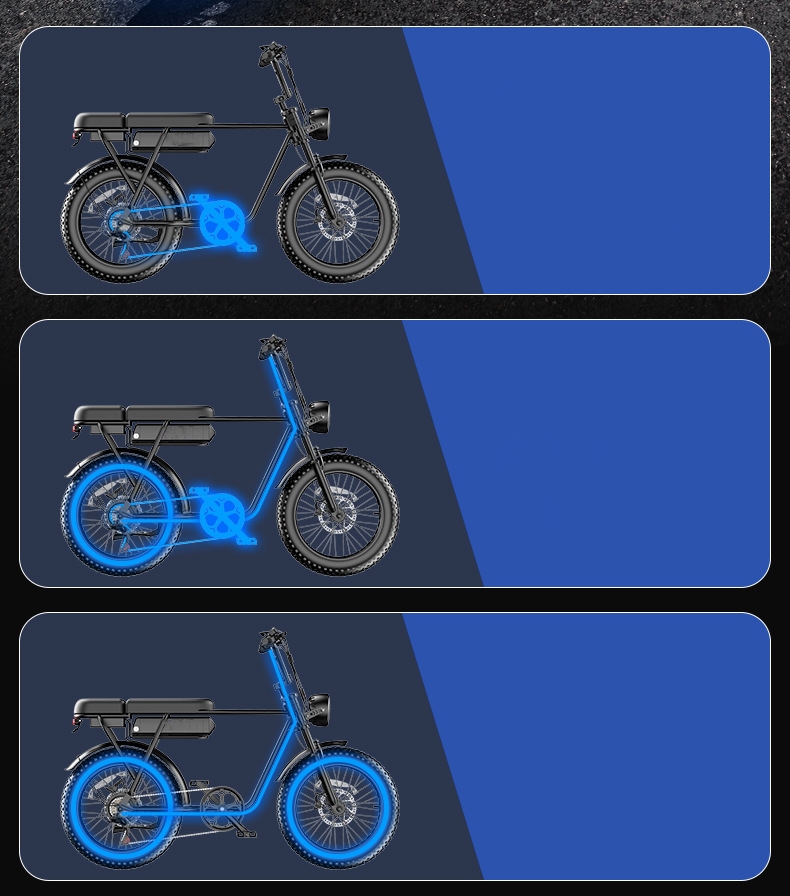 Max Speed 30-50Km/h Disc Brake Electric Fat Tire Bike 48V 400W Motor Ebike