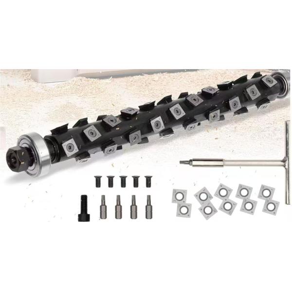 Helical Cutterhead For DeWalt DW735 DW735X Planer With Extra 10 Pack Carbide Inserts Wood Shaving Machine Cutting Shelix Spiral Cutter Head for