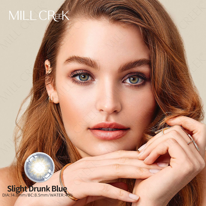 Mermaid Tears Coloured Blue Eye Contact Lenses With Power 0.08mm