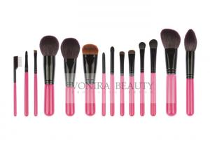 China 14 PCS Pink Deluxe CosmeticMakeup Brush Collection With Exquisite Nature Bristles on sale