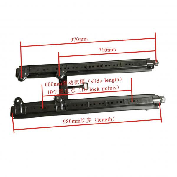 Quality HS-FS1 van seat double lock seating rails with the length of 100cm for sale