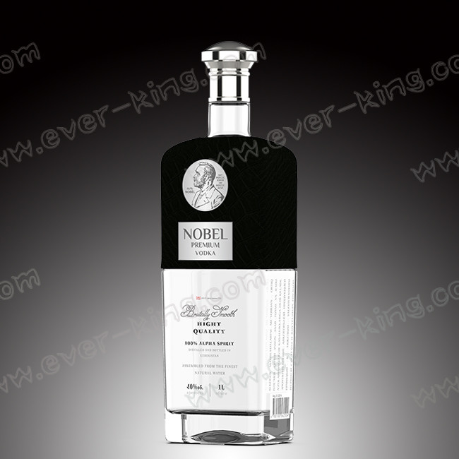 Luxury Spirit Flint Glass Bottle 1000ML For Vodka