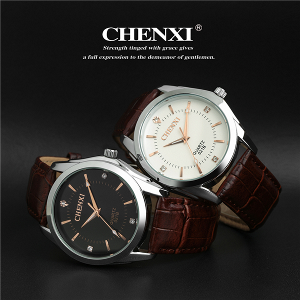 Men Fashion Watches Bright Fashion Jewelry Wholesale Price CHENXI Branding Leather Watches