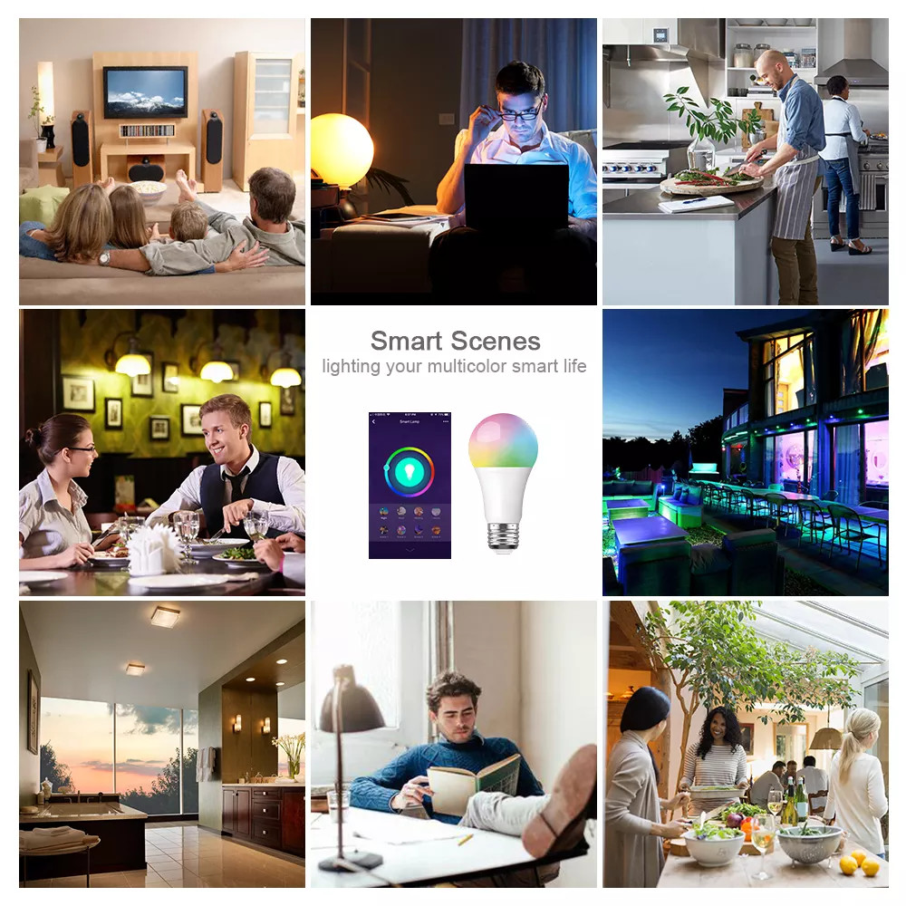 Smart Life Rechargeable Tuya Smart Multicolor Light Bulb That Works With Alexia