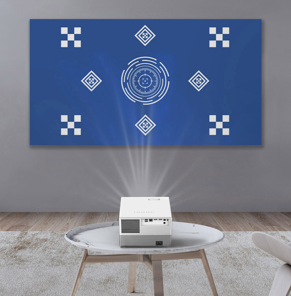 Adjustable Movie Home Theater Projectors With Intelligent Voice Control 2000 Lumens