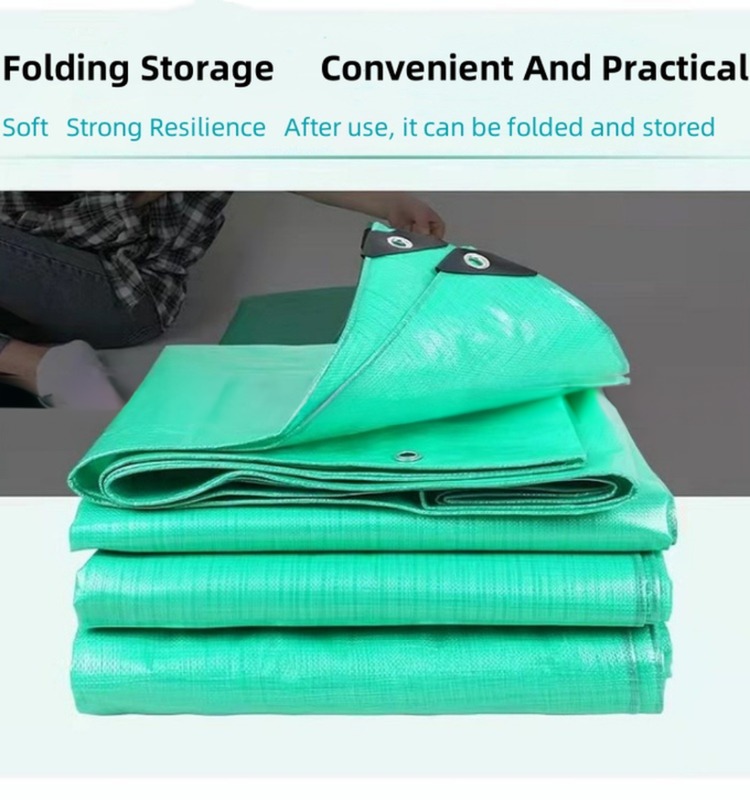 Green Dustproof Tent PE Tarpaulin With High Surface Hardness And Moisture Proof