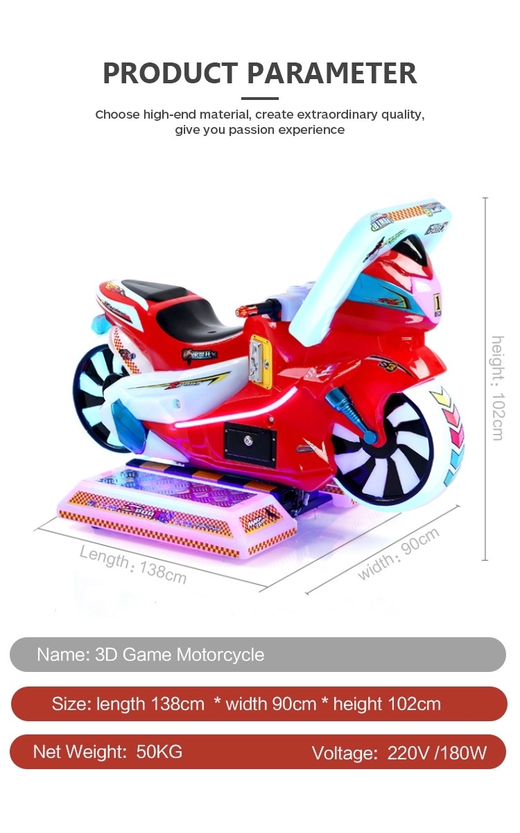 Coin Operated Kids Game Machine Kiddie Rides Racing Car Motorcycles 12 Months Warranty