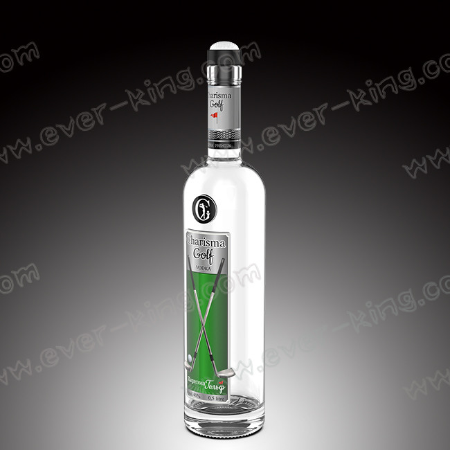 Crystal White Flint Custom Glass Bottle 750 ML for Luxury Liquor and Spirit