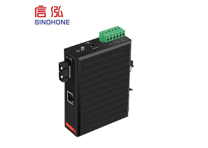 1 SC And 1 LAN Port Industrial Grade IP40 Fiber Optic Ethernet Switch