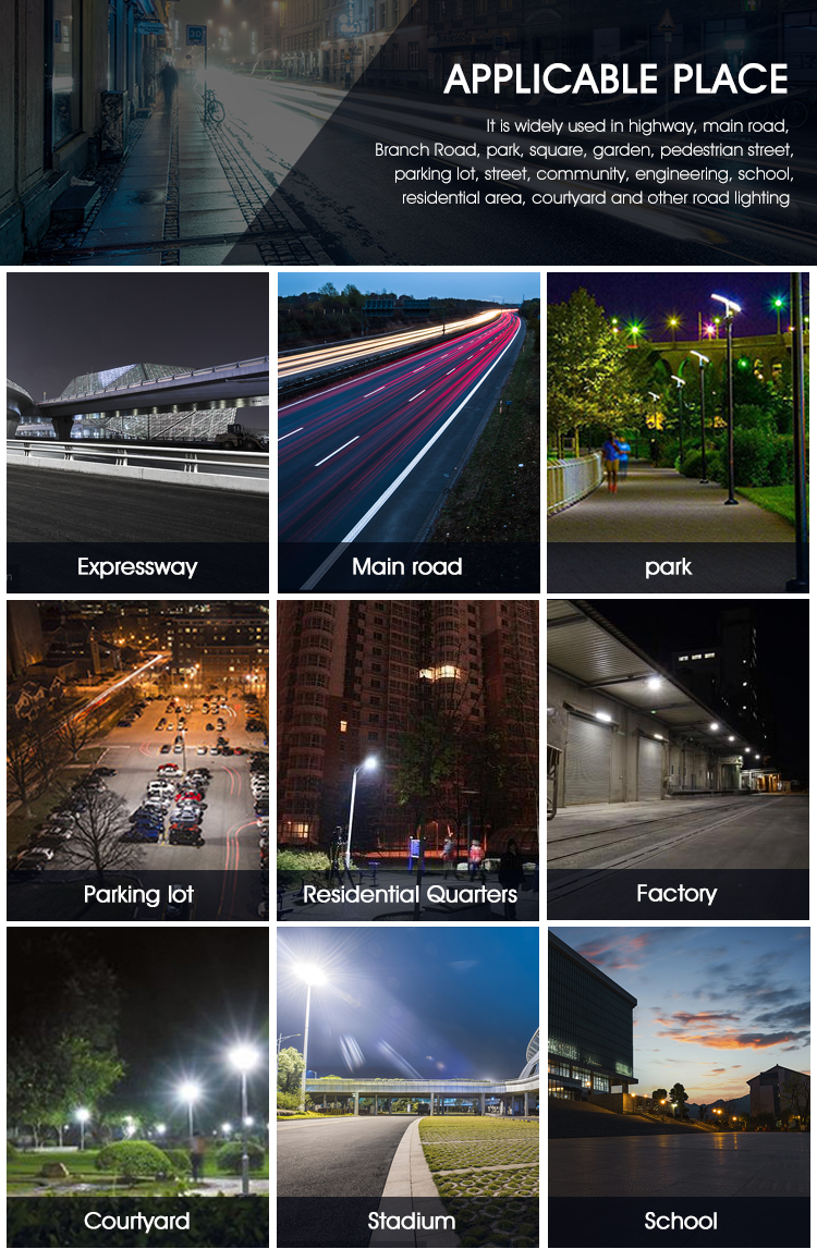 30watts 100w Solar Hybrid Street Light LED Solar Powered Lights IP65 Waterproof