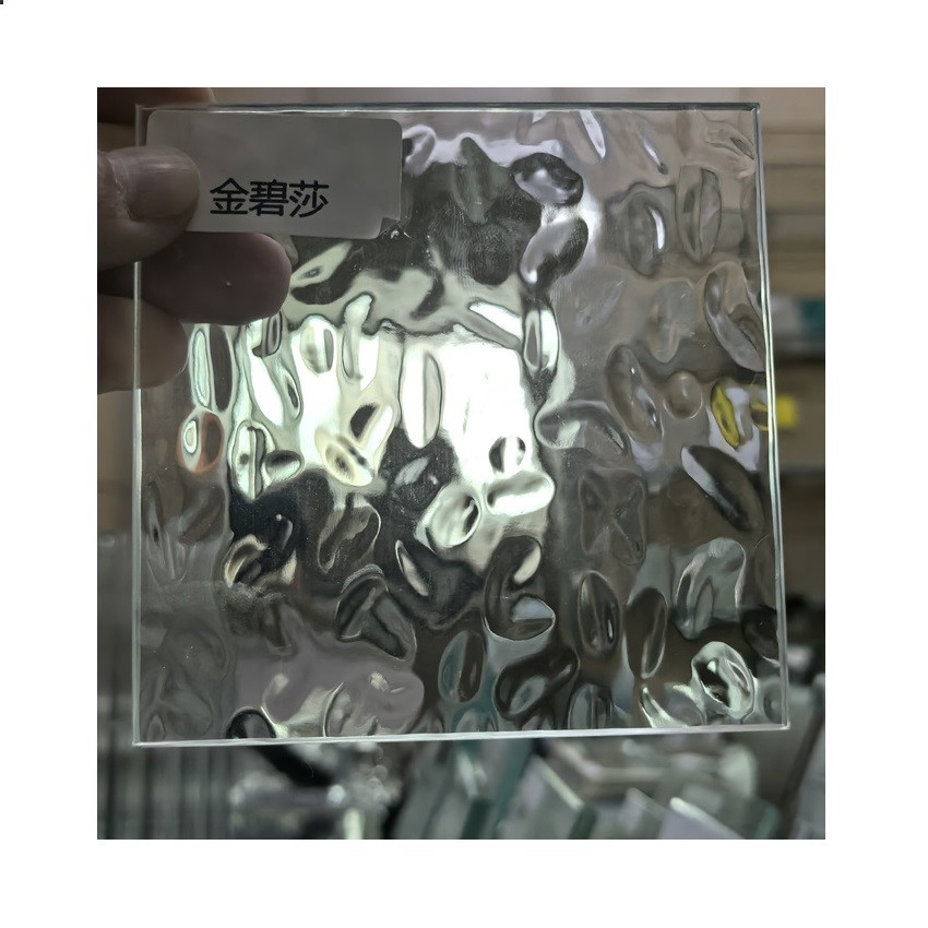 Flat Edge Patterned Tempered Glass For Hotel Screen Partition and Shower Enclousures