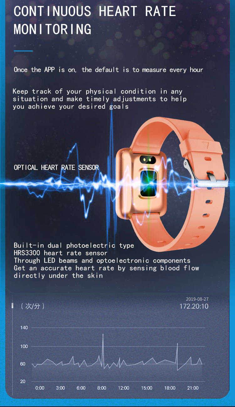 Realtek 8762C Women Smart Watch SMS TFT Calorie Monitoring Music Control