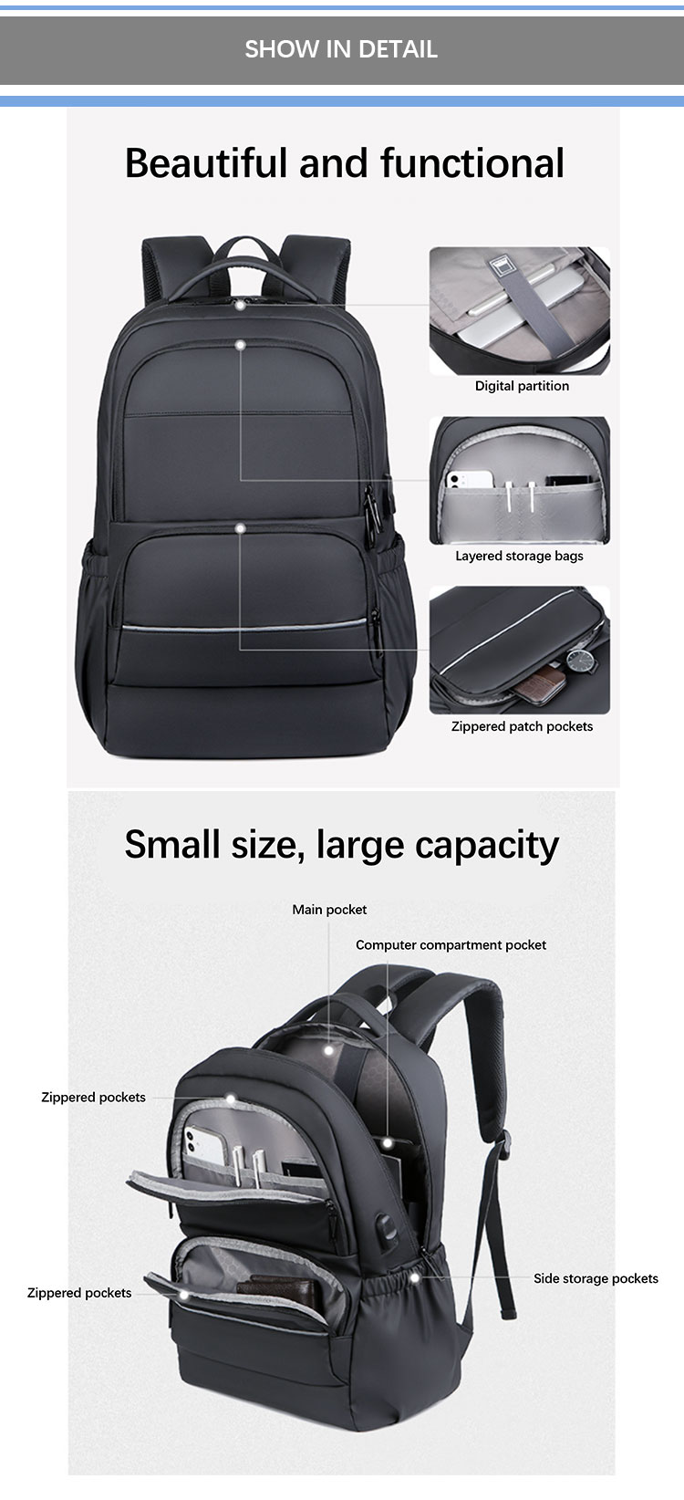 Waterproof Laptop Bag Business Travel Laptop Backpack