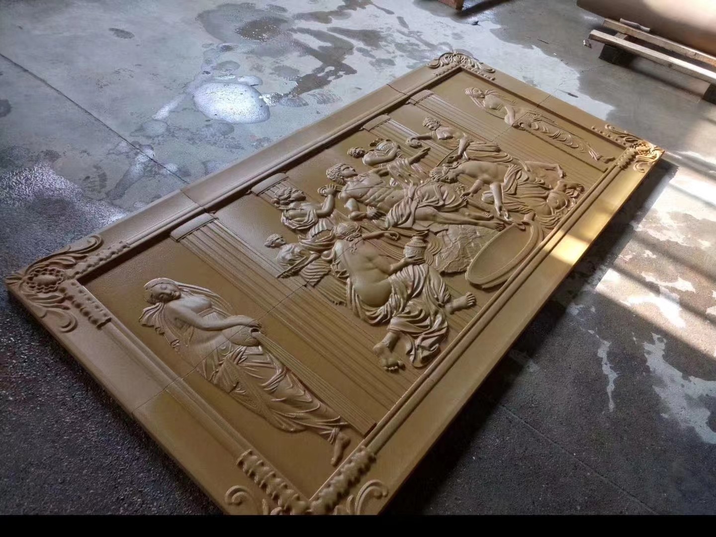Modern Elegant Natural Sandstone Slabs Golden Color Eco Friendly