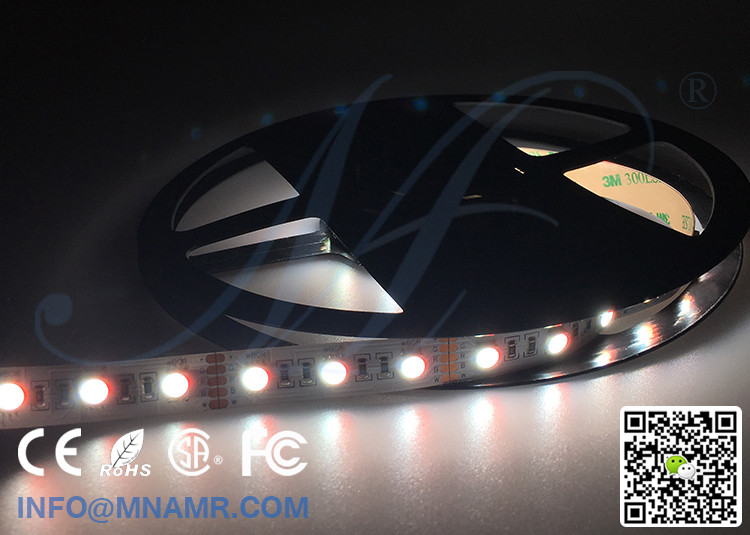 Wireless IR RF Wifi Remote Control LED Strip Lights 12V 24V 15watts Changeable Color RGB and Cold White Holiday Lighting