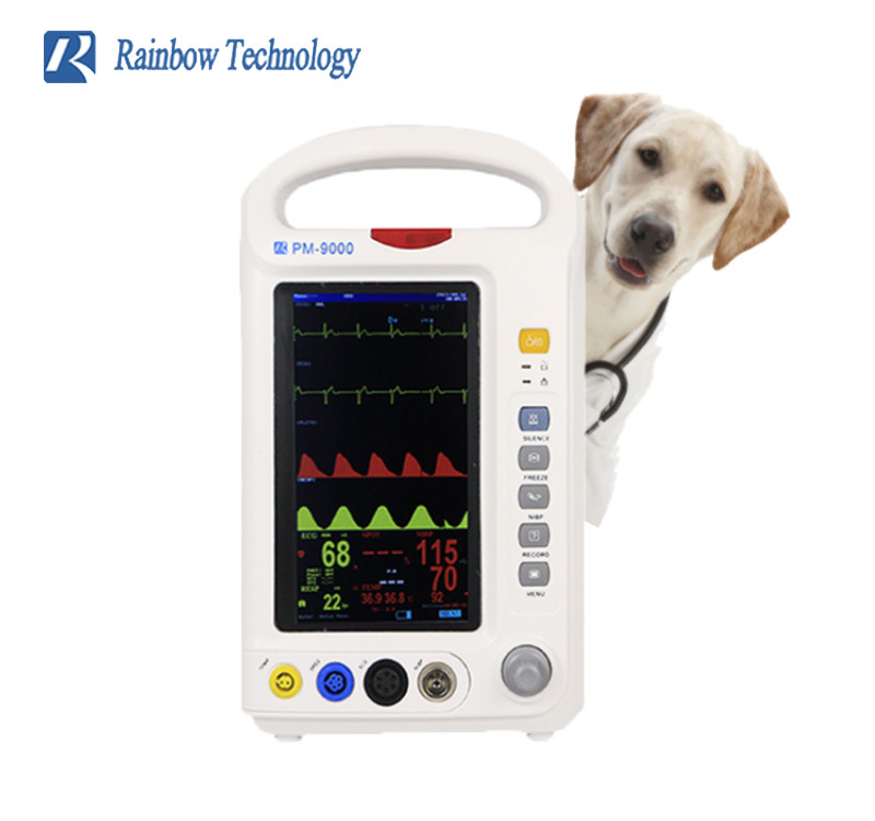 7 Inch Vet Trends Monitor Multi Parameter with high precision modules