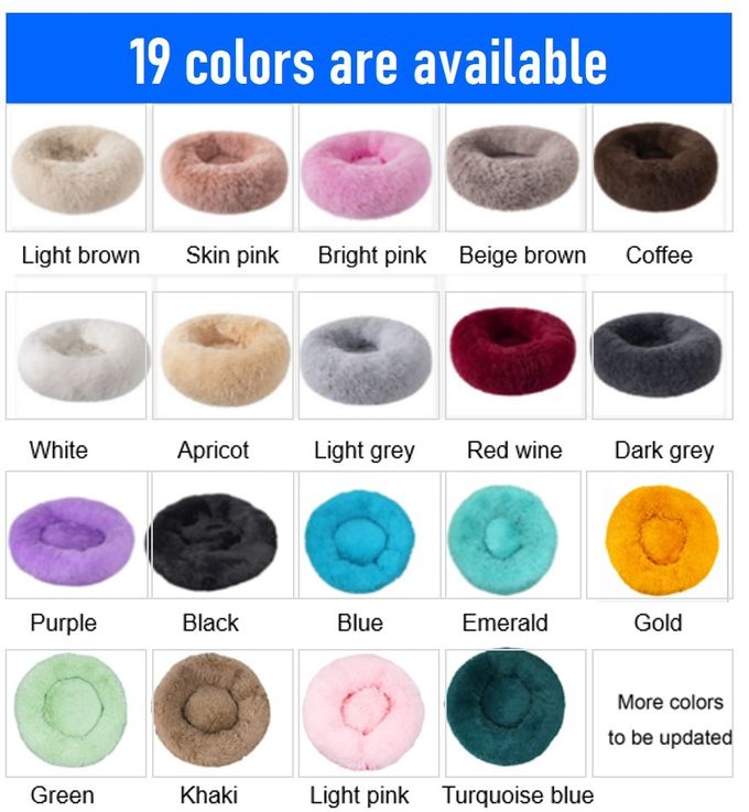 Round Puppy Anti Anxiety Bed Ventilated Polyester Pet Bed ODM