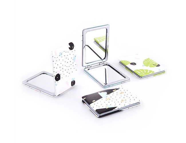 Rectangle Cosmetic Pocket Mirror Cute Foldable Souvenir Gift Printing Logo
