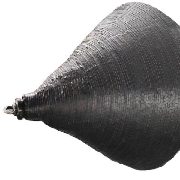 Black Inflatable Ship Launching Airbags Cylindrical Underwater Salvage Air Lift