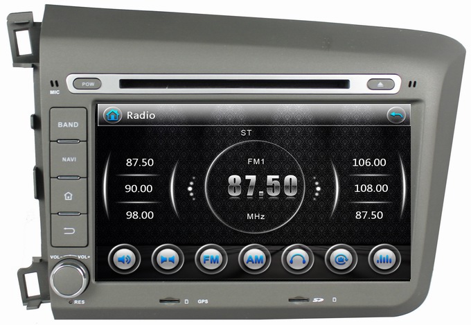 Ouchuangbo Auto Stereo GPS DVD Player for Honda Civic 2012 Multimedia Kit iPod USB OCB-8036A