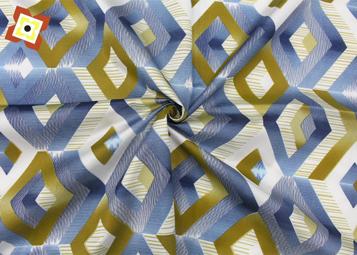 Gold Powder Dispersed Warp Knitted Printed Fabric 100% Polyester