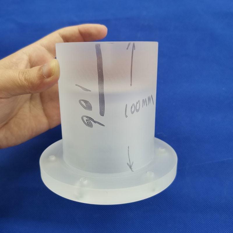 High Quality Polished Quartz Glass Tube Quartz Tube With Flange End