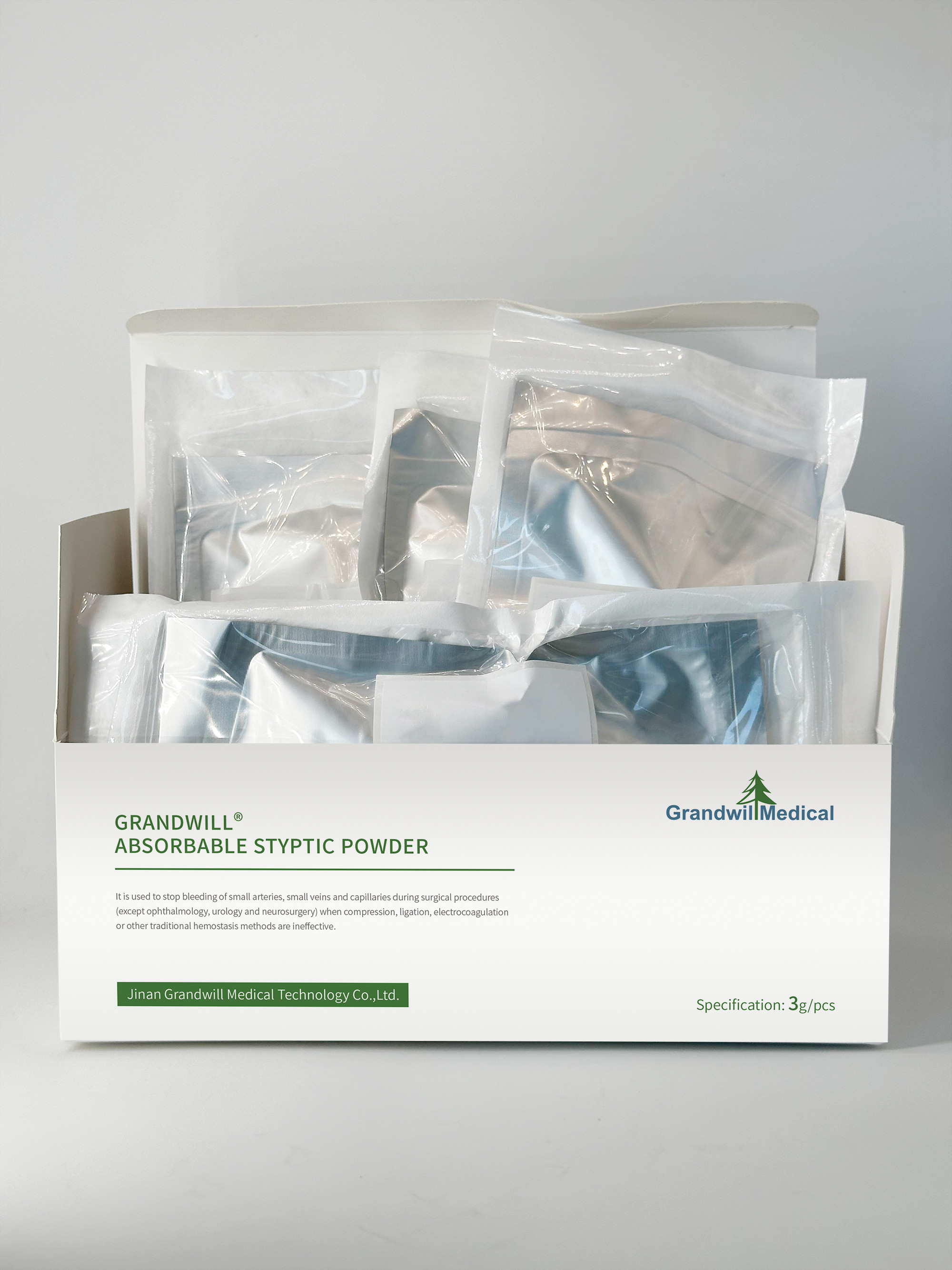 Sterile White Hemostatic Powder For Bleeding Wounds Topical Room Temperature Storage