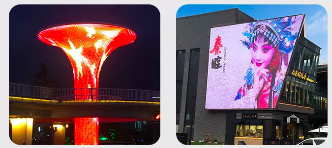 P40 P50 P55 P80 Facade Lighting Led Mesh Screen Rgb Flexible Led Curtain
