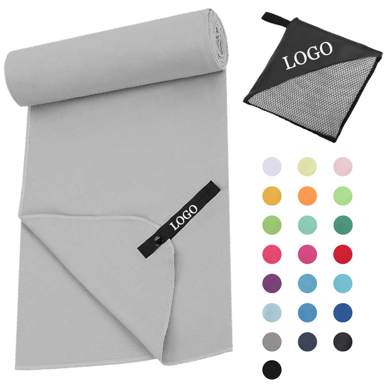 Sweat Absorbing Printed Logo Sports Promotion Personalized Soft Microfiber Suede Towel Custom