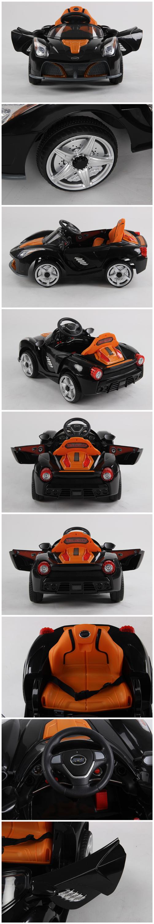 Super Single Seat Black Kids Car Ride On 6v 12v Electric Car for Young Children