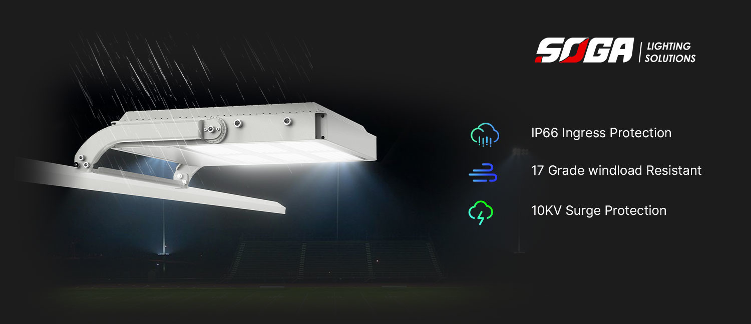 150W Indoor LED Flood Lights Waterproof Glare Free 175lm/W High Mast Pole