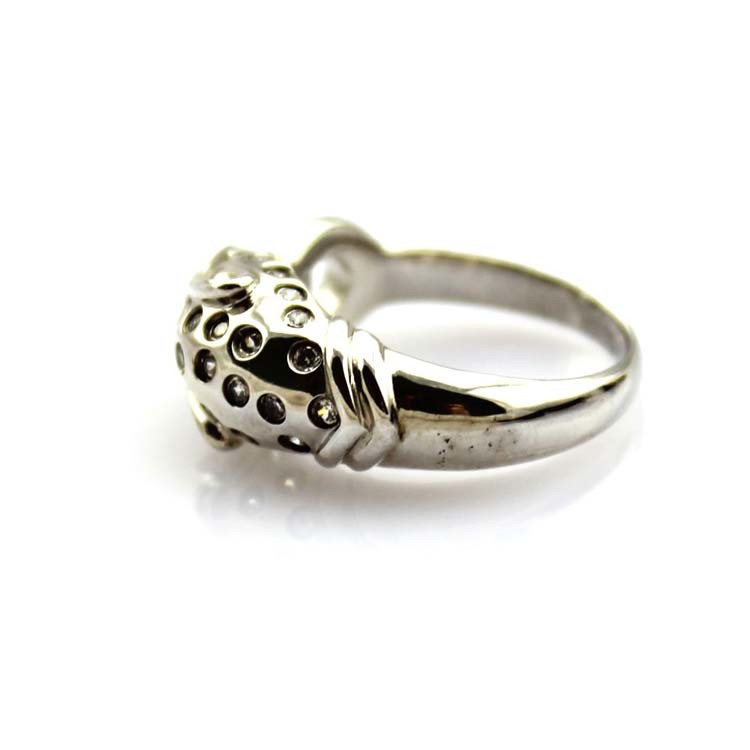 Designer Jewelry Pave Cubic Zircon 925 Silver Leopard Ring(R210)