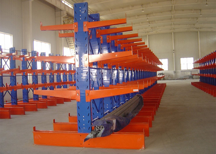 Adjustable Layers Structural Cantilever Rack Cold Rolled Steel For Pipe Storage