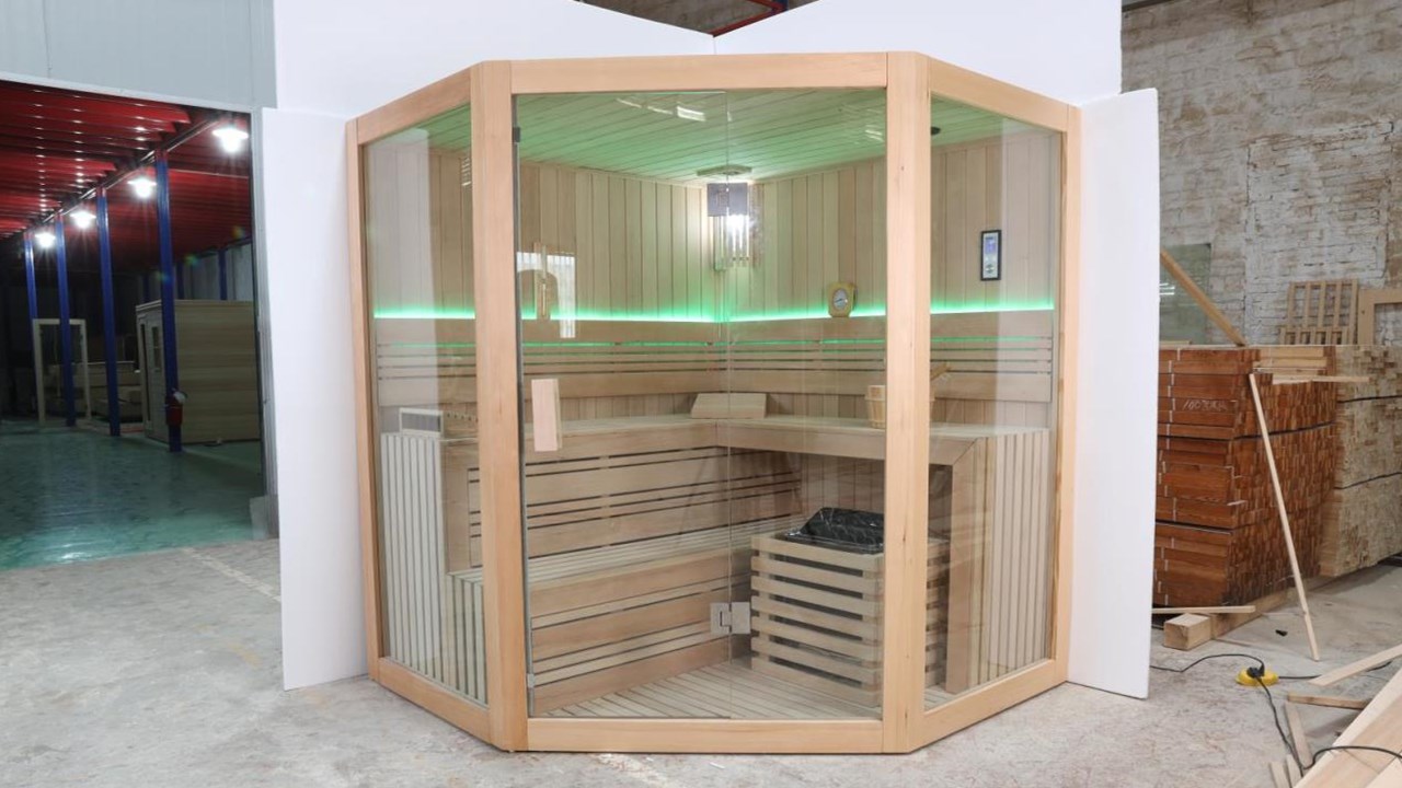 5 Foot Rectangular 2 Person Corner Bathtub 1700x650mm With Video