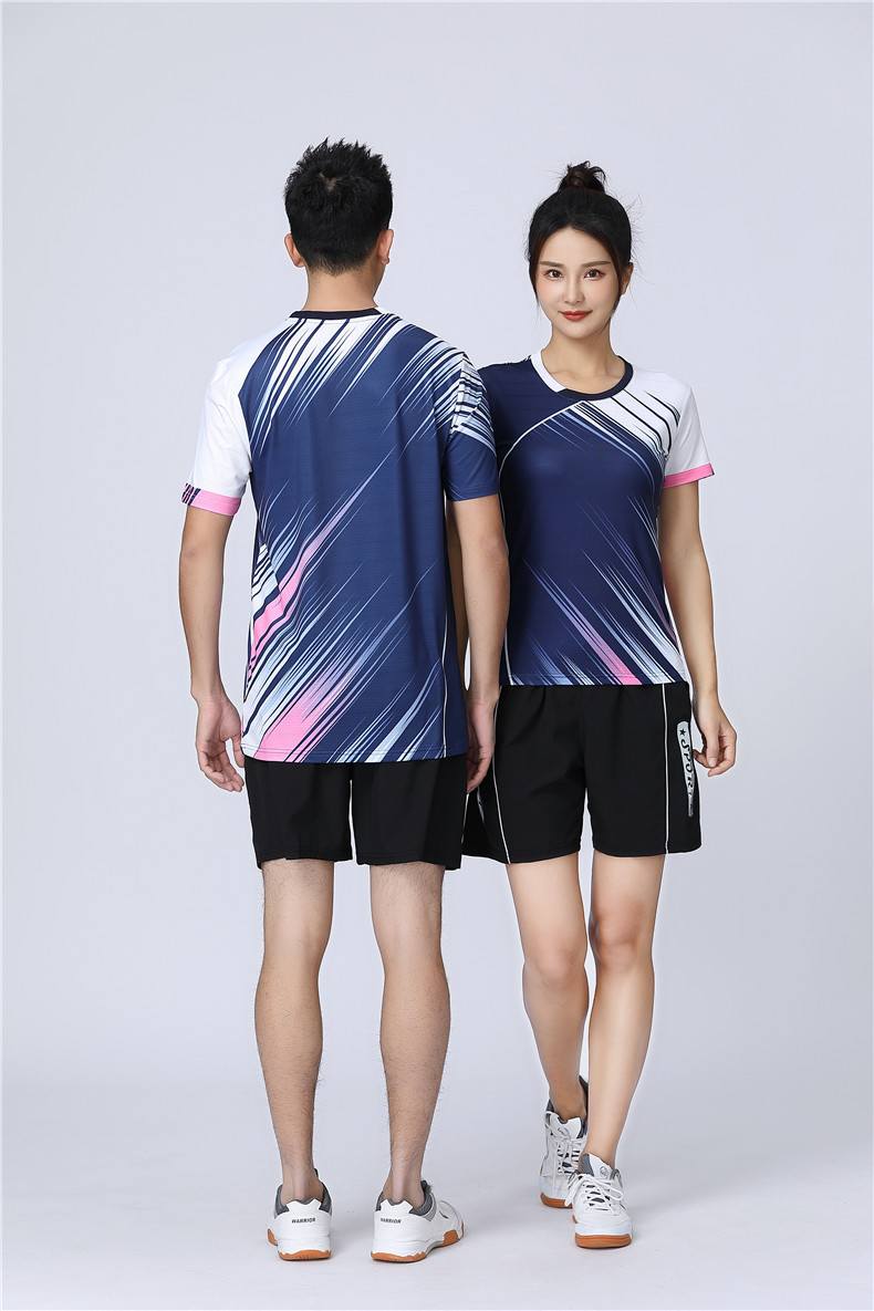 New badminton women's quick drying sports suit men's summer women's fashion competition culottes short sleeve table tennis ball