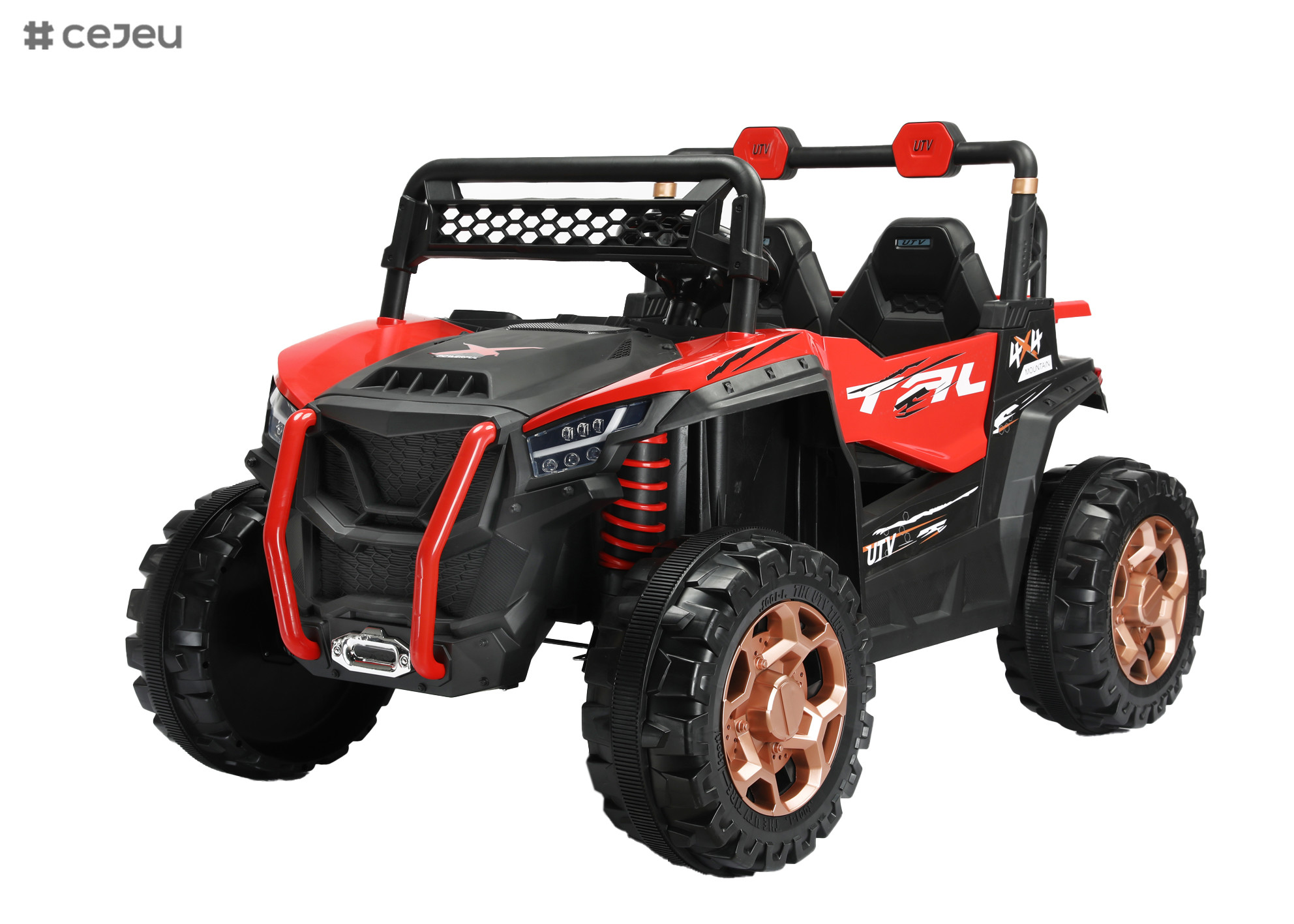 Powered Ride-On UTV with Ceiling,Kids Ride on Truck, Children Electric Ride on Car Parent Remote Control