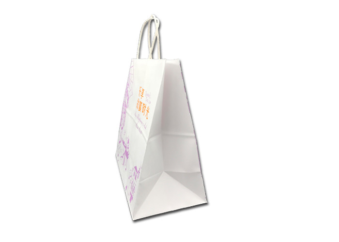 Boutique Bakery Packaging Bags / Biodegradable Take Away Food Packaging
