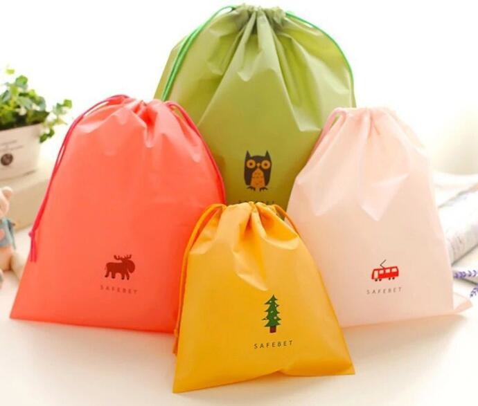Outdoor Use 210D Sample Shoe Polyester Drawstring Bag,fashionable pattern printing polyester foldable shopping bag PACK