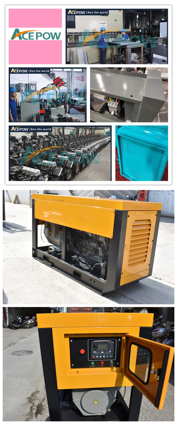 3 Cylinder 50KVA 40KW Air Cooled Diesel Generator