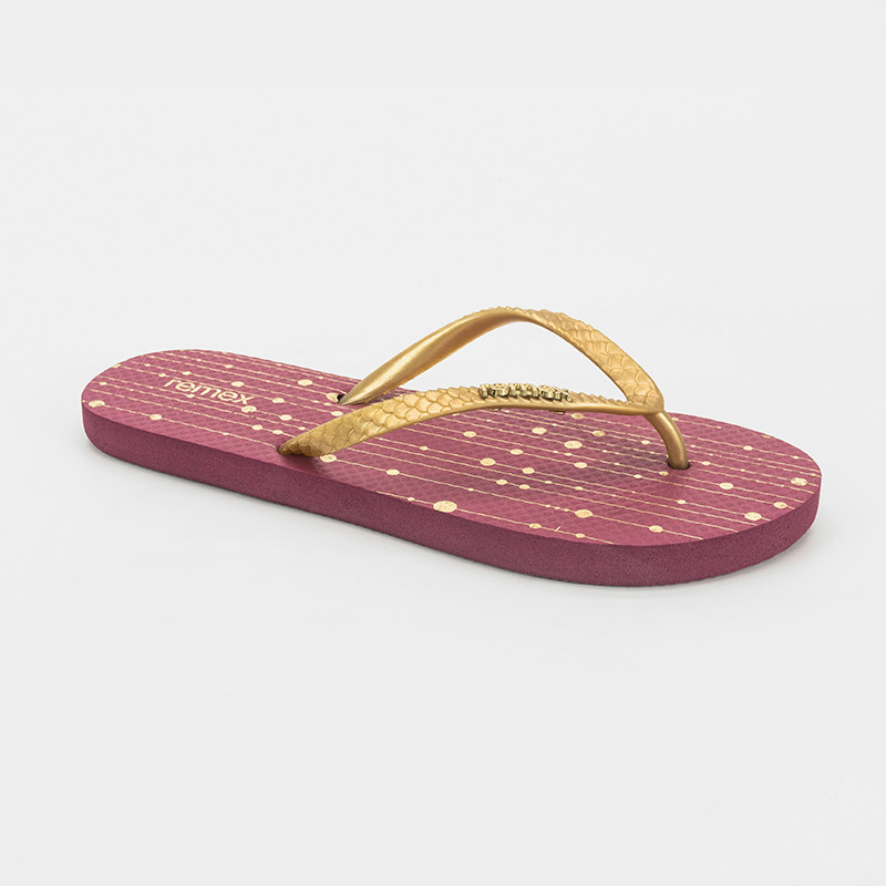 Slip Resistant 36EU Summer Beach Flip Flop With Red Beaded Pattern