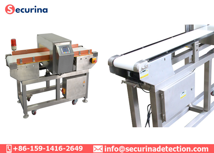 Detection Speed Adjustable Industrial Metal Detector Conveyor For Dairy / Beverages