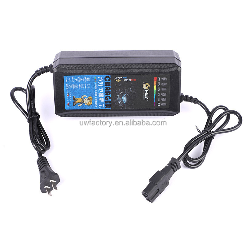 48v 60v 72v 32ah 40ah 50ah Portable 12V Three-Stage Lead Acid Battery Intelligent 20A Battery Charger with SCP Function