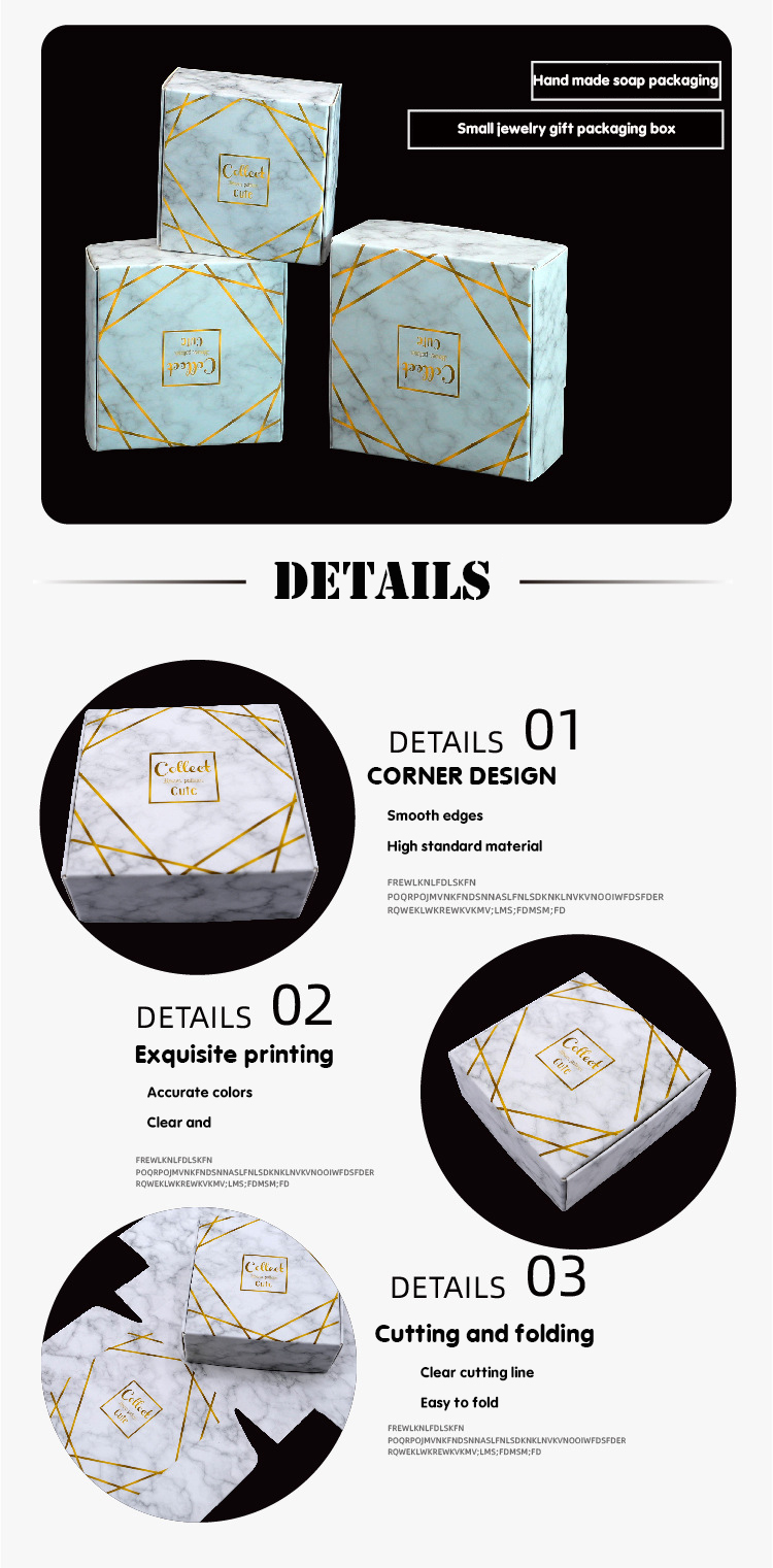 Hot Sale Small Recyclable Box Packaging Eco - Friendly Mailer Box Degradable Paper Custom Package Folding Gift Boxes