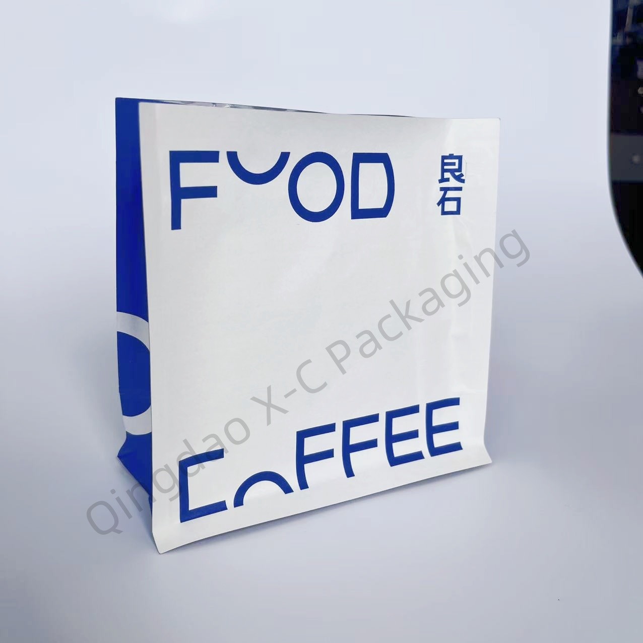 Custom Eight Side Sealing Flat Bottom Coffee Bean Packaging Bags 250g Sizes Valve Zipper Aluminum Foil Coffee Packaging