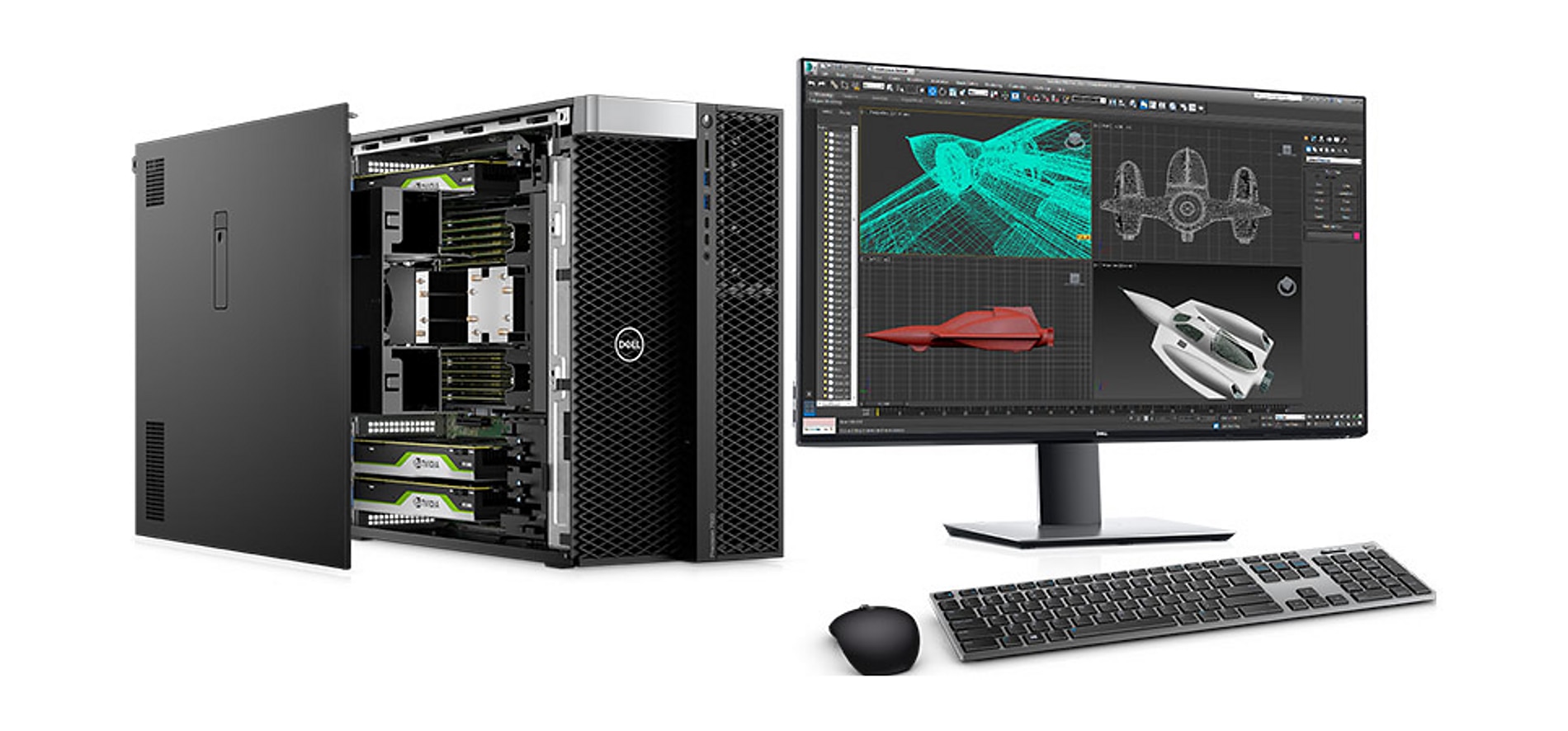 Dell T7920 Tower Workstation with Xeon 4112 Processor CPU 16G 2*500G 1400W PC Computer