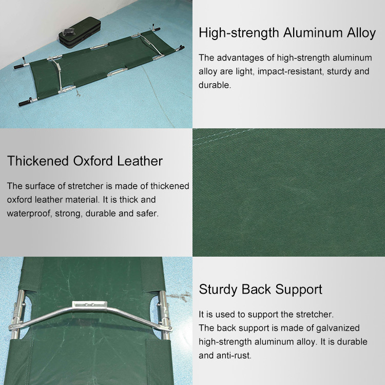 4 Folding Medical Stretcher 214 X 55 X 12cm 159kg For Emergency Rescue