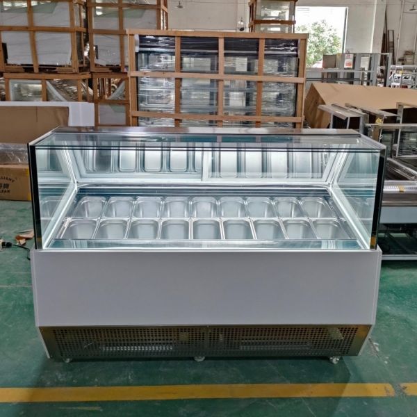 Factory Price Popsicle Gelato Ice Cream Refrigerator Freezing Display Cabinet Vertical Ice Cream Display Showcase Freezer