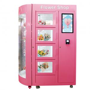 Buy cheap Mobile Display Flower Rose Vending Machine With Fridge And Transparent Window AC120V product