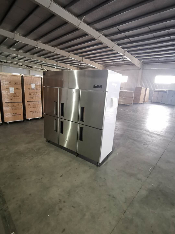 Stainless steel six door meat ice cream fresh-keeping freezer 2